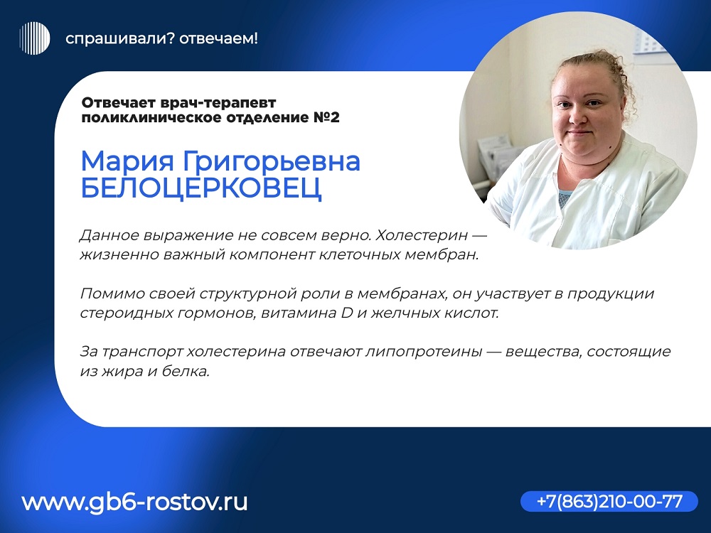 уровень холестерина Белоцерковец 1